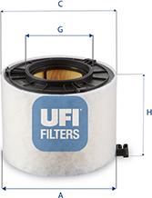 UFI 27.G31.00 - Gaisa filtrs www.autospares.lv