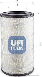 UFI 27.H28.00 - Gaisa filtrs www.autospares.lv