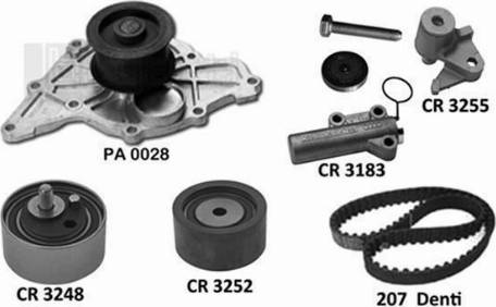 VAG 0591092401404B - Ūdenssūknis + Zobsiksnas komplekts www.autospares.lv