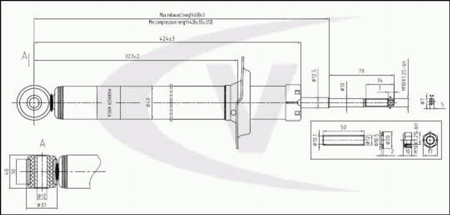 VAICO V46-0328 - Amortizators www.autospares.lv