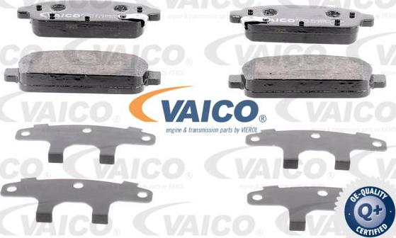 VAICO V40-0682 - Тормозные колодки, дисковые, комплект www.autospares.lv