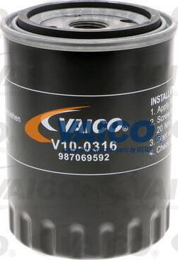 VAICO V10-0316 - Масляный фильтр www.autospares.lv