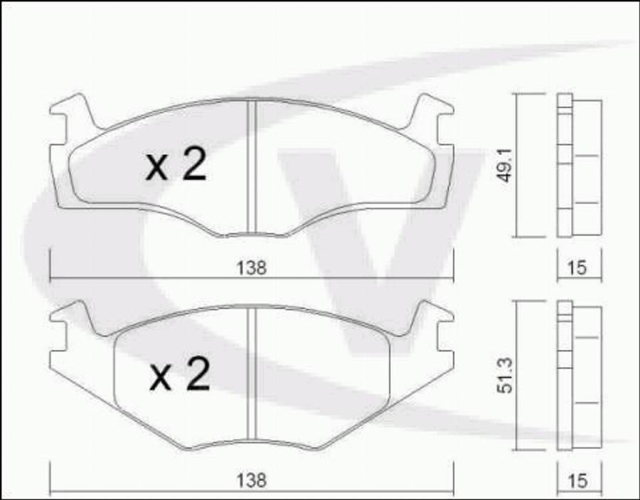 VAICO V1081001 - Тормозные колодки, дисковые, комплект www.autospares.lv