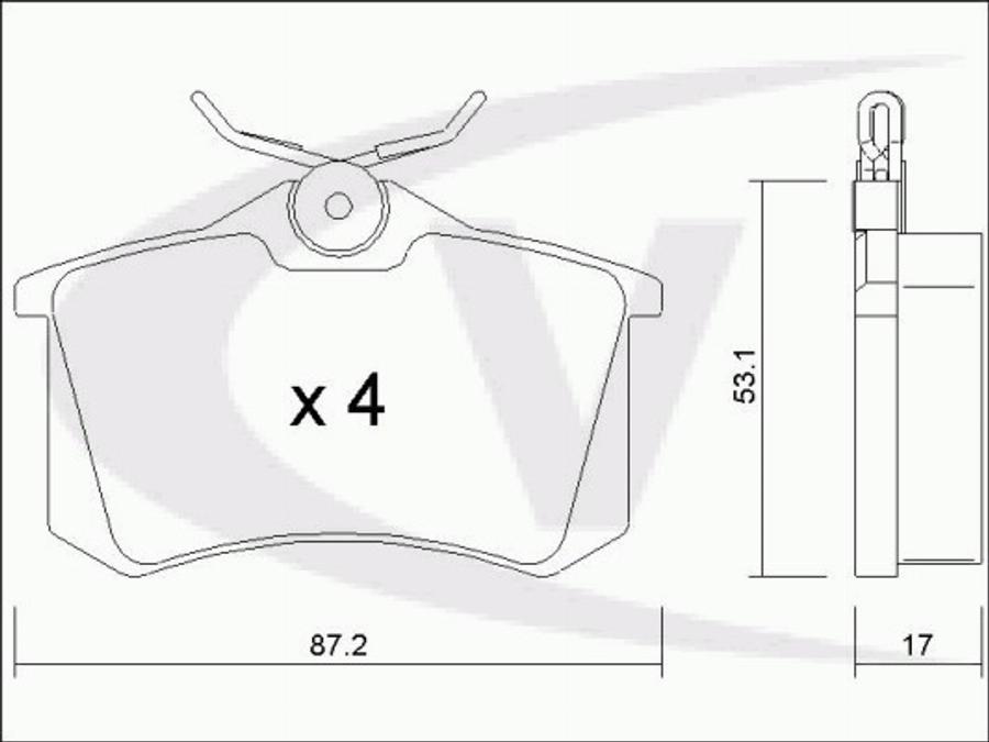 VAICO V108174 - Bremžu uzliku kompl., Disku bremzes www.autospares.lv