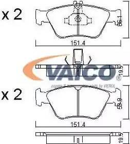 VAICO V30-8121-1 - Bremžu uzliku kompl., Disku bremzes www.autospares.lv