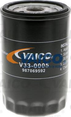 VAICO V33-0005 - Eļļas filtrs www.autospares.lv