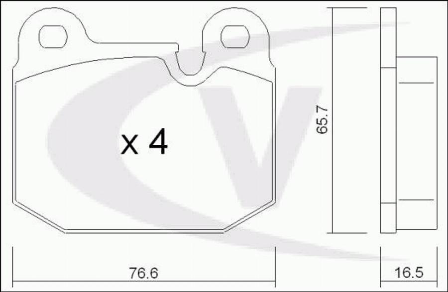 VAICO V208120 - Тормозные колодки, дисковые, комплект www.autospares.lv