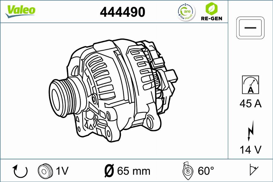 Valeo 444490 - Ģenerators autospares.lv