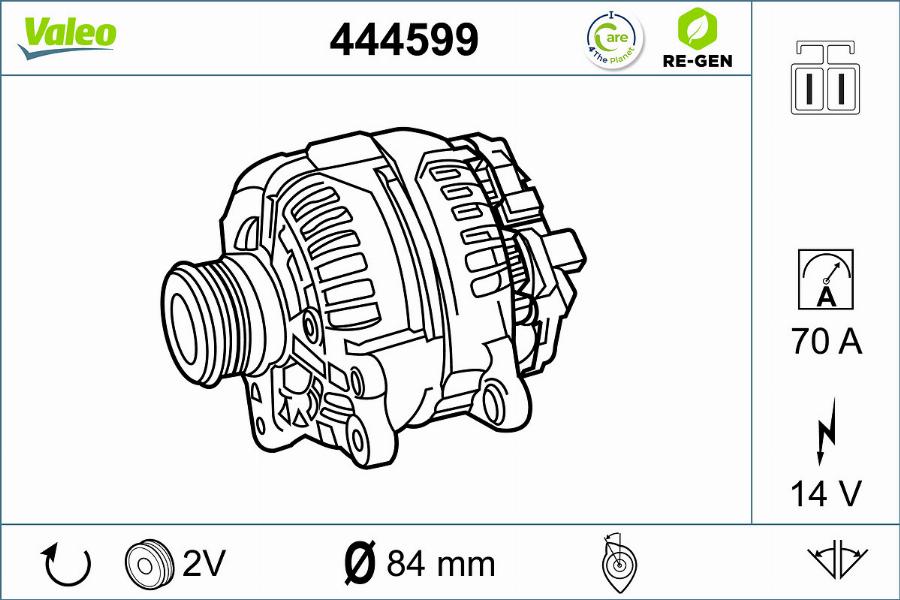 Valeo 444599 - Ģenerators www.autospares.lv