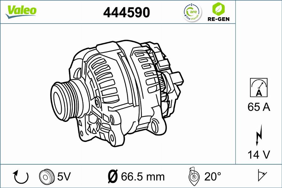 Valeo 444590 - Alternator www.autospares.lv