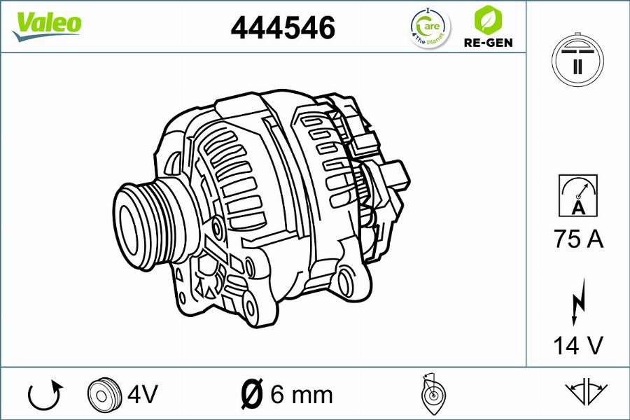 Valeo 444546 - Ģenerators autospares.lv