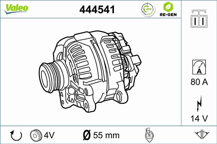 Valeo 444541 - Ģenerators www.autospares.lv