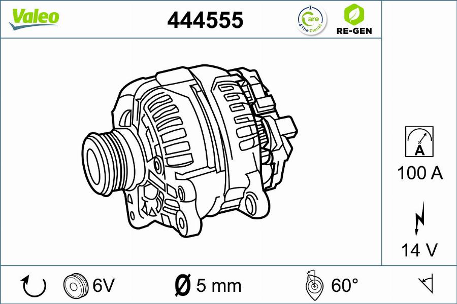 Valeo 444555 - Ģenerators autospares.lv