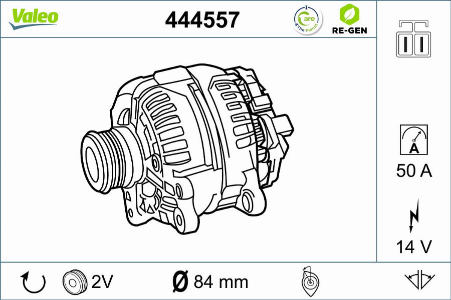 Valeo 444557 - Генератор www.autospares.lv