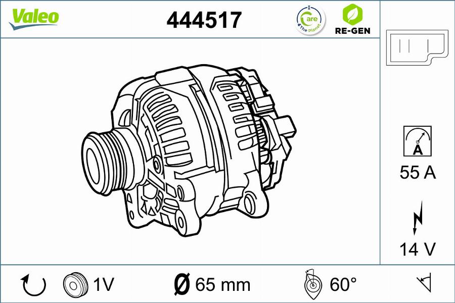 Valeo 444517 - Ģenerators autospares.lv