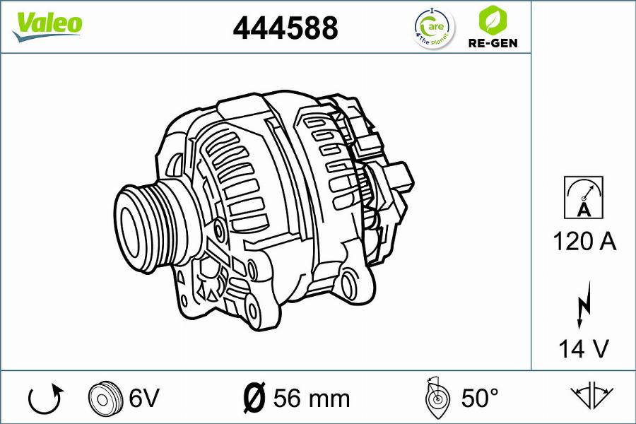 Valeo 444588 - Ģenerators autospares.lv