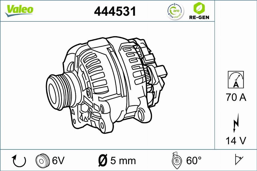 Valeo 444531 - Генератор www.autospares.lv