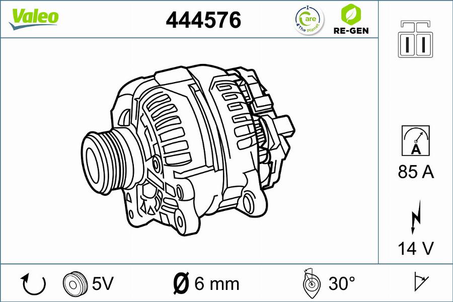 Valeo 444576 - Ģenerators www.autospares.lv