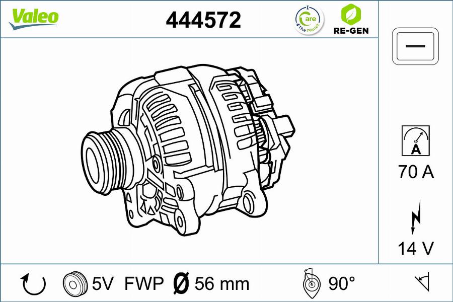 Valeo 444572 - Alternator www.autospares.lv