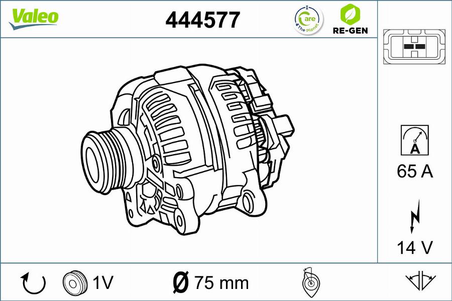 Valeo 444577 - Ģenerators autospares.lv