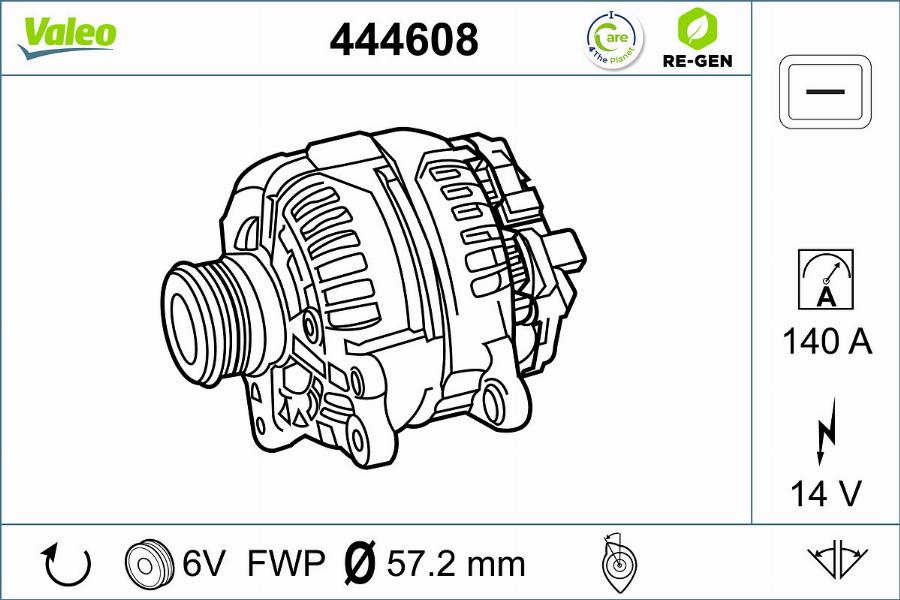 Valeo 444608 - Ģenerators autospares.lv