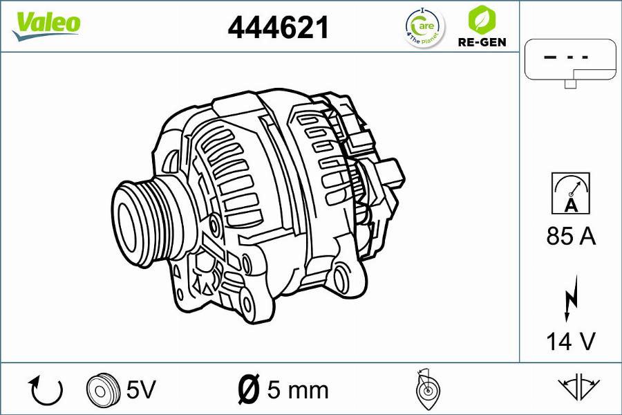 Valeo 444621 - Ģenerators autospares.lv