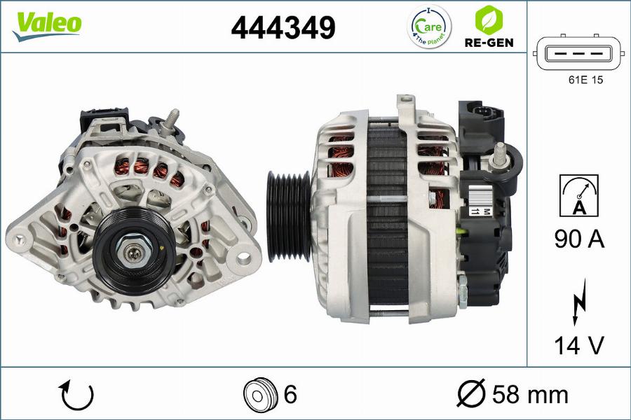 Valeo 444349 - Ģenerators autospares.lv