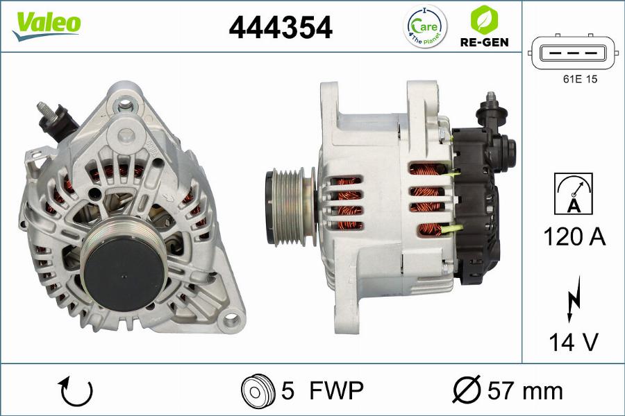 Valeo 444354 - Ģenerators www.autospares.lv