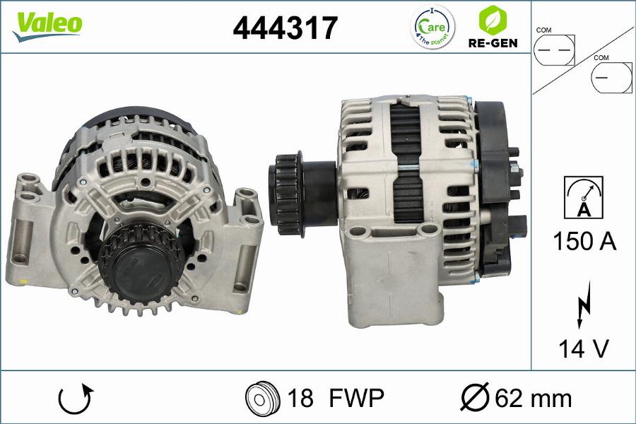 Valeo 444317 - Ģenerators autospares.lv