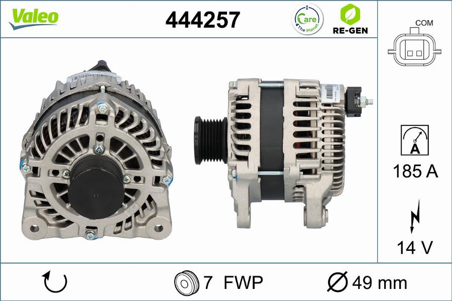 Valeo 444257 - Ģenerators www.autospares.lv