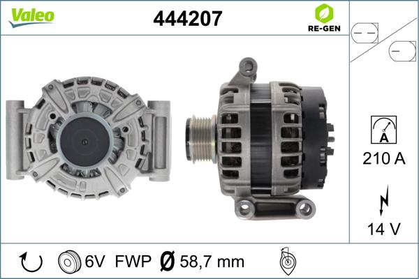 Valeo 444207 - Ģenerators www.autospares.lv