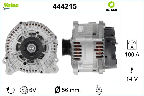 Valeo 444215 - Генератор www.autospares.lv