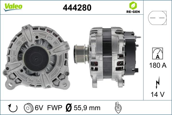 Valeo 444280 - Ģenerators www.autospares.lv