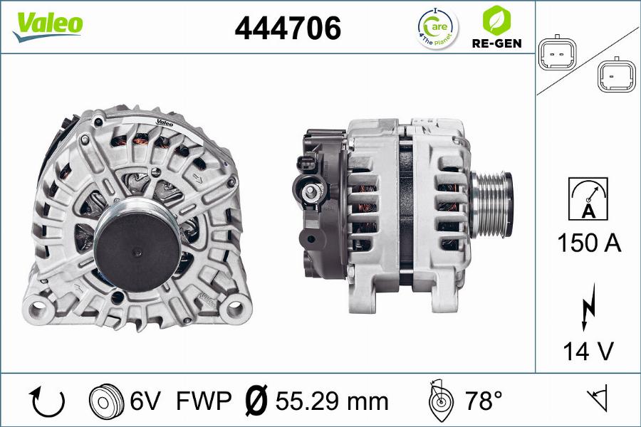 Valeo 444706 - Ģenerators autospares.lv