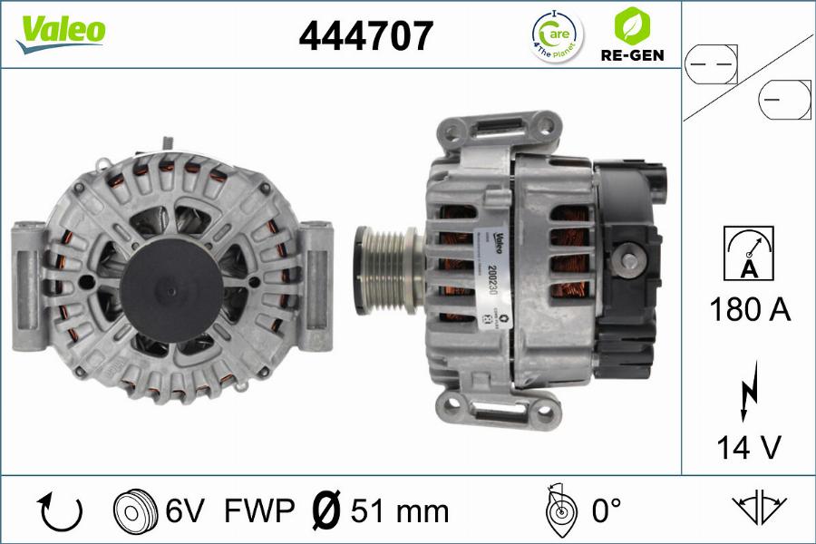 Valeo 444707 - Alternator www.autospares.lv