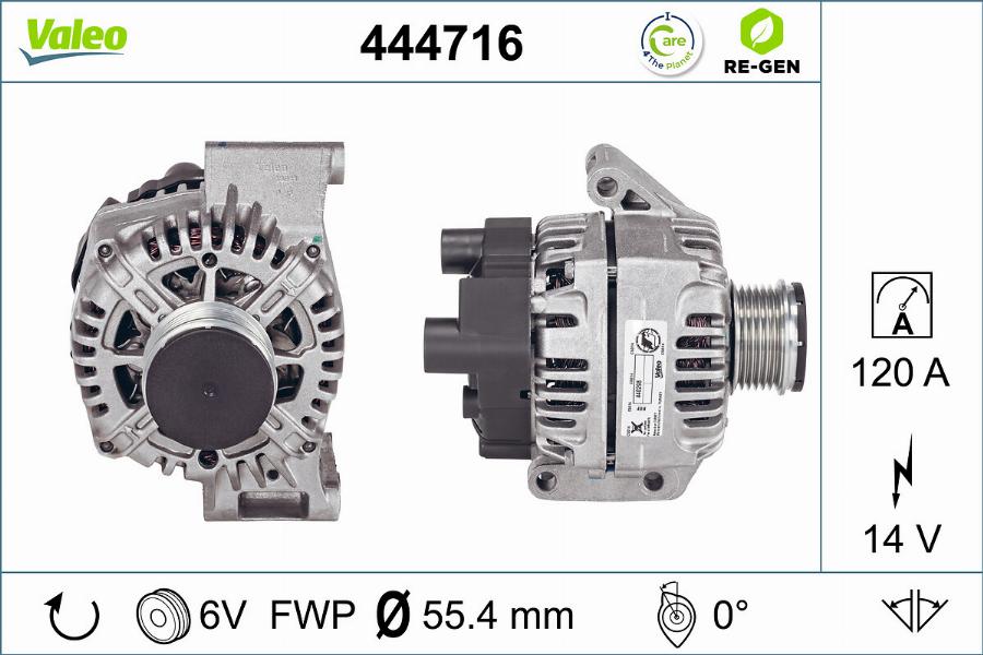 Valeo 444716 - Ģenerators autospares.lv