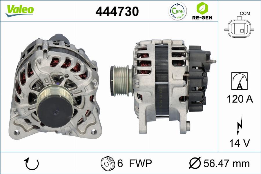 Valeo 444730 - Ģenerators autospares.lv