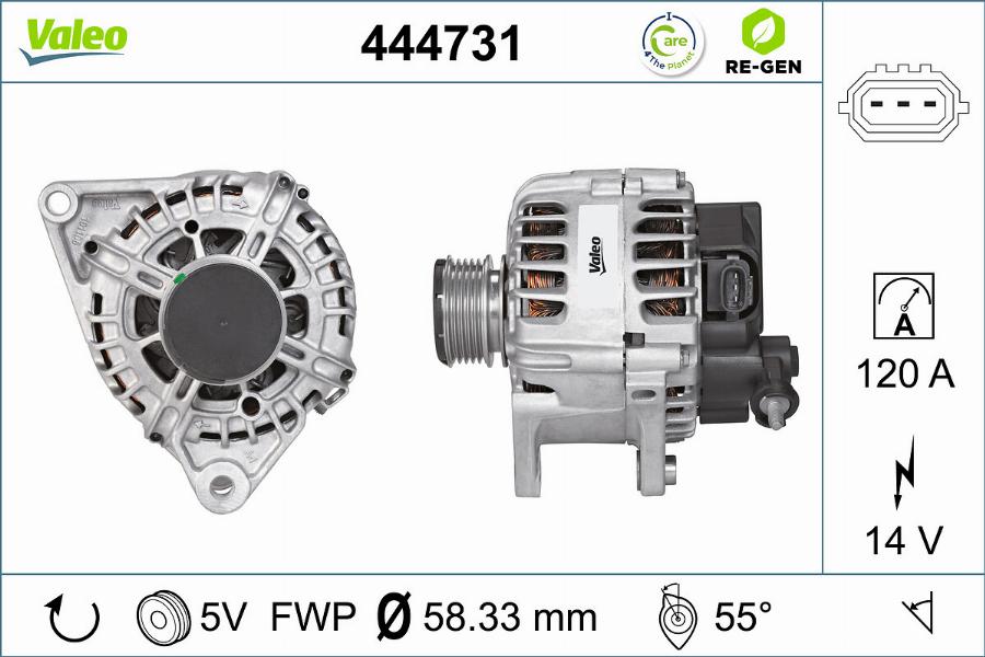 Valeo 444731 - Генератор www.autospares.lv