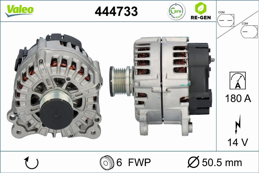 Valeo 444733 - Ģenerators autospares.lv