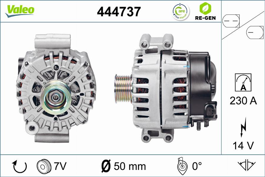 Valeo 444737 - Генератор www.autospares.lv