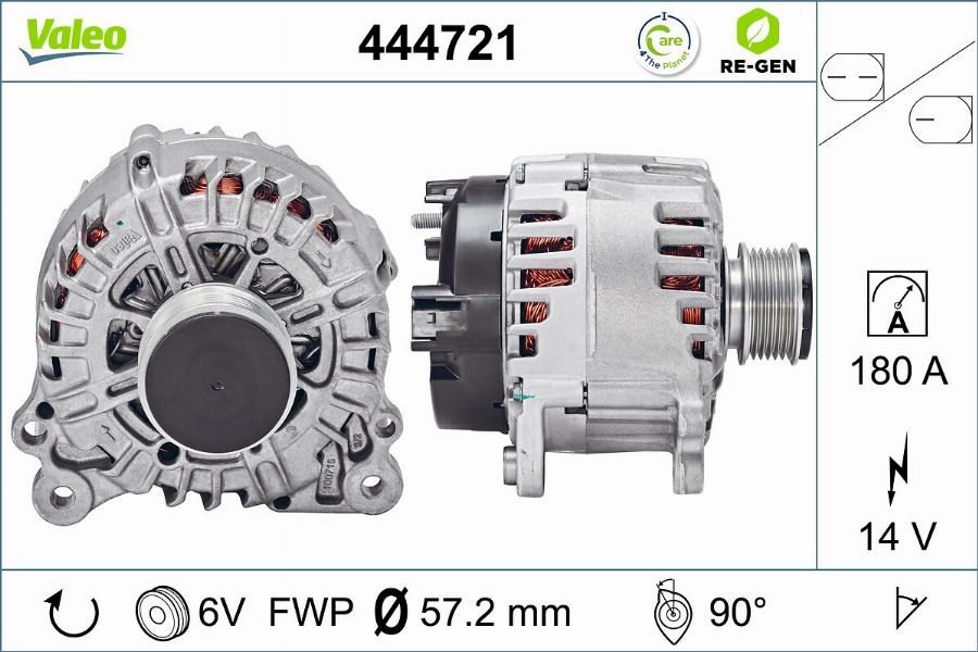 Valeo 444721 - Ģenerators autospares.lv