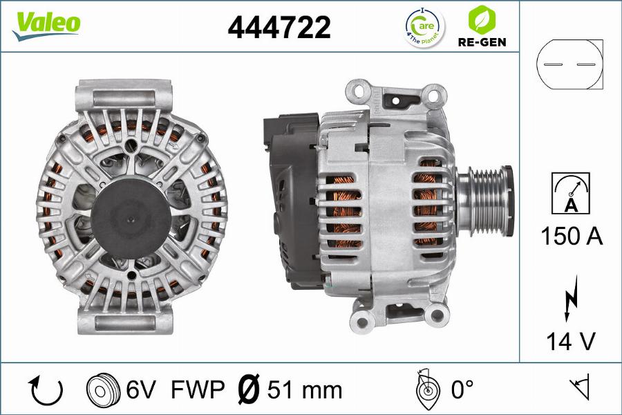 Valeo 444722 - Alternator www.autospares.lv