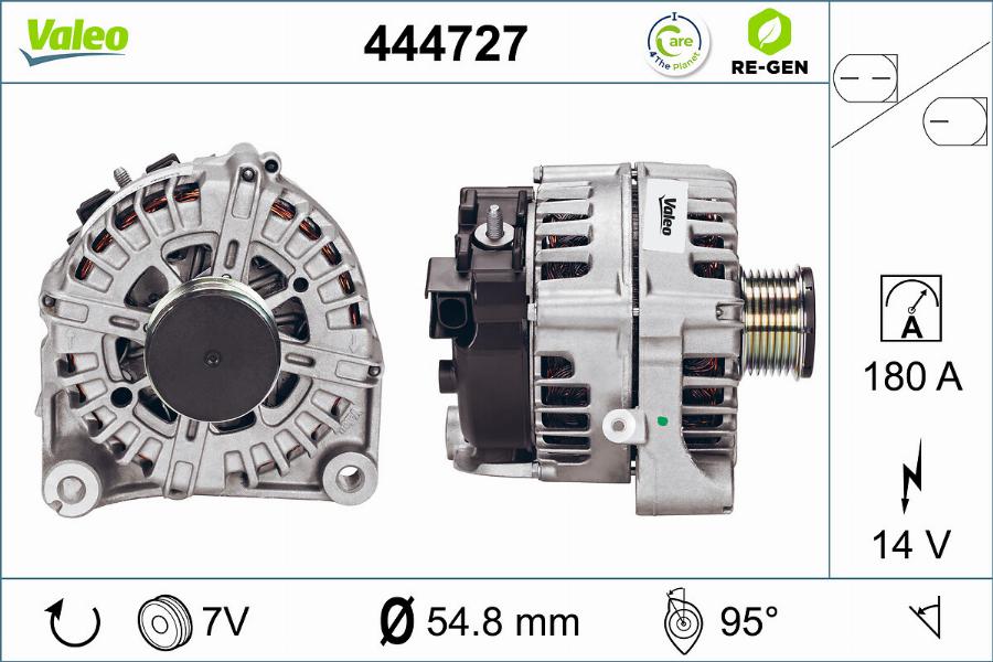 Valeo 444727 - Генератор www.autospares.lv