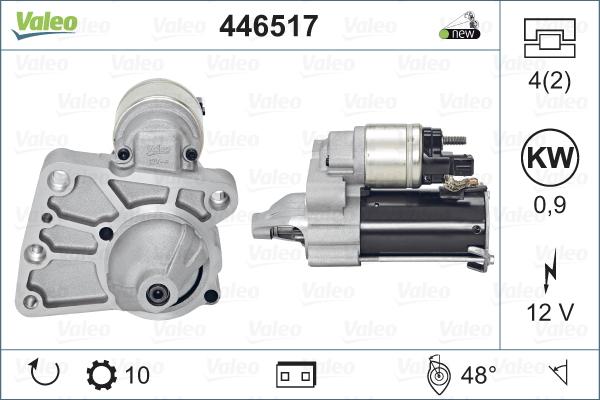 Valeo 446517 - Starteris autospares.lv