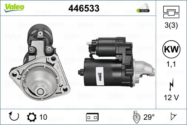 Valeo 446533 - Starter www.autospares.lv