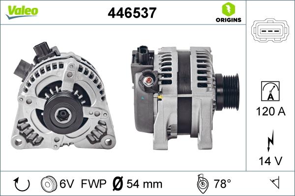 Valeo 446537 - Ģenerators www.autospares.lv