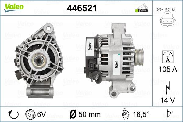 Valeo 446521 - Ģenerators autospares.lv