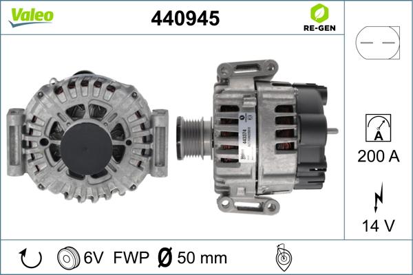 Valeo 440945 - Ģenerators autospares.lv