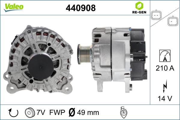 Valeo 440908 - Генератор www.autospares.lv