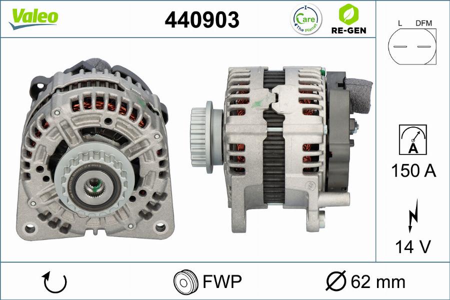 Valeo 440903 - Alternator www.autospares.lv